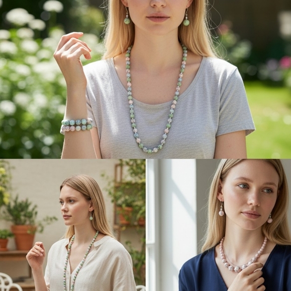Multiples Jewelry - PICK 1 - Boho Beaded Set or Pastel Howlite Bead Necklace Set ~ NEW